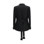 Valentino Black Fleece Wool Blazer - Zeiniez