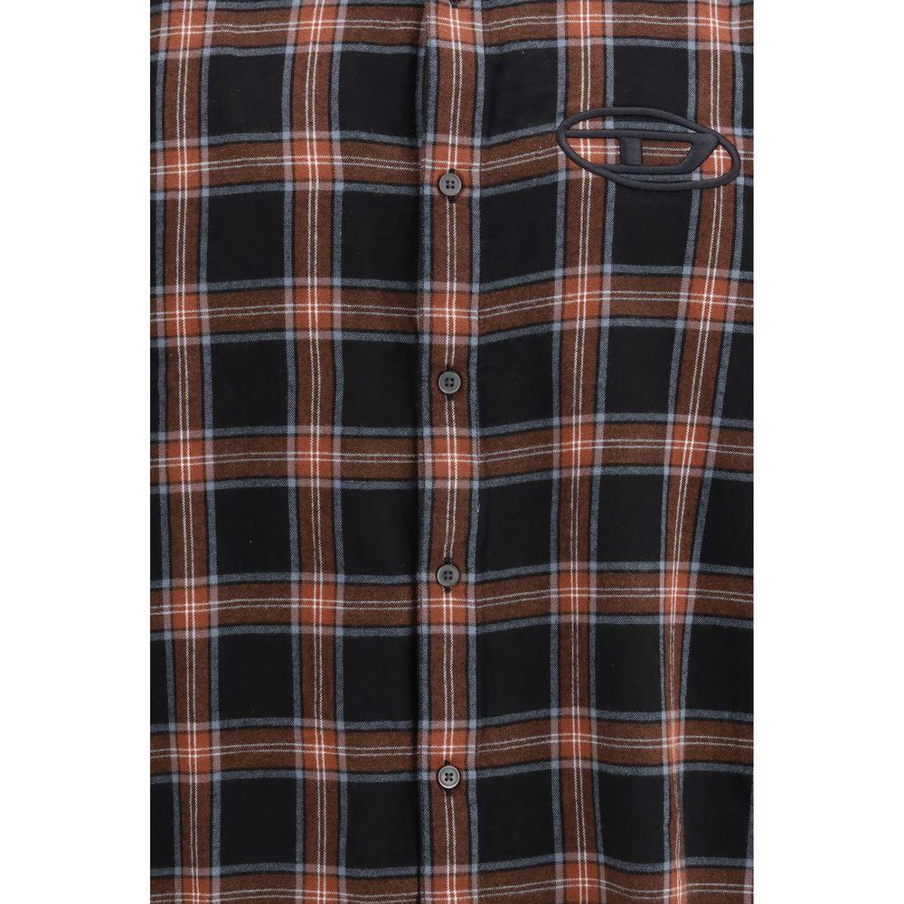 Diesel Blue Cotton Pattern Shirt - Zeiniez