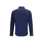 Brunello Cucinelli Blue Linen Dress Shirt - Zeiniez