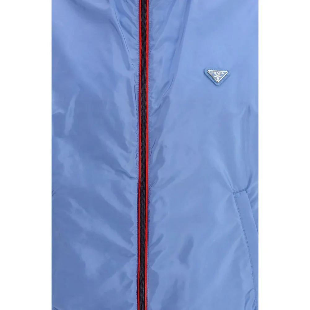 Prada Blue Recycled Polyamide Shell Jacket - Zeiniez