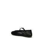 Prada Black Cotton Ballet Flats - Zeiniez