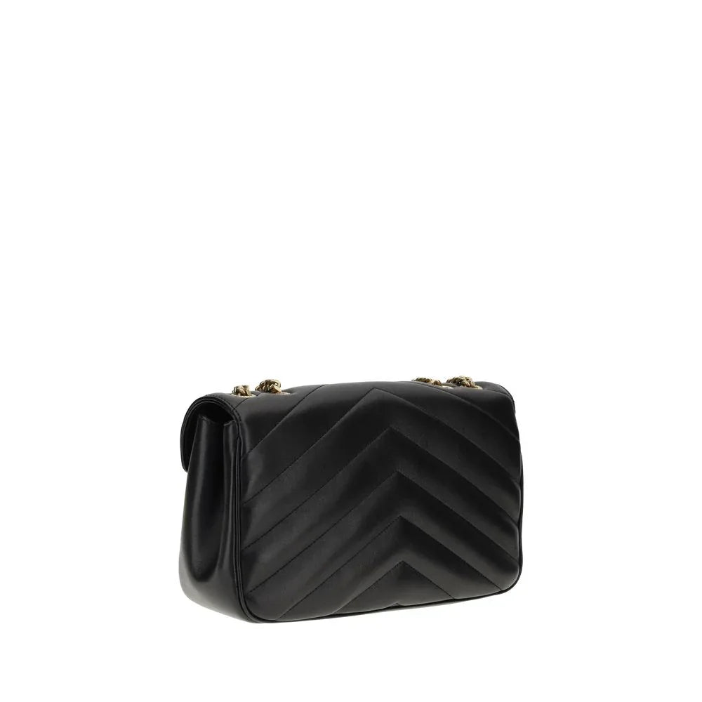 Saint Laurent Black Calf Leather Bos Taurus Shoulder Bag - Zeiniez