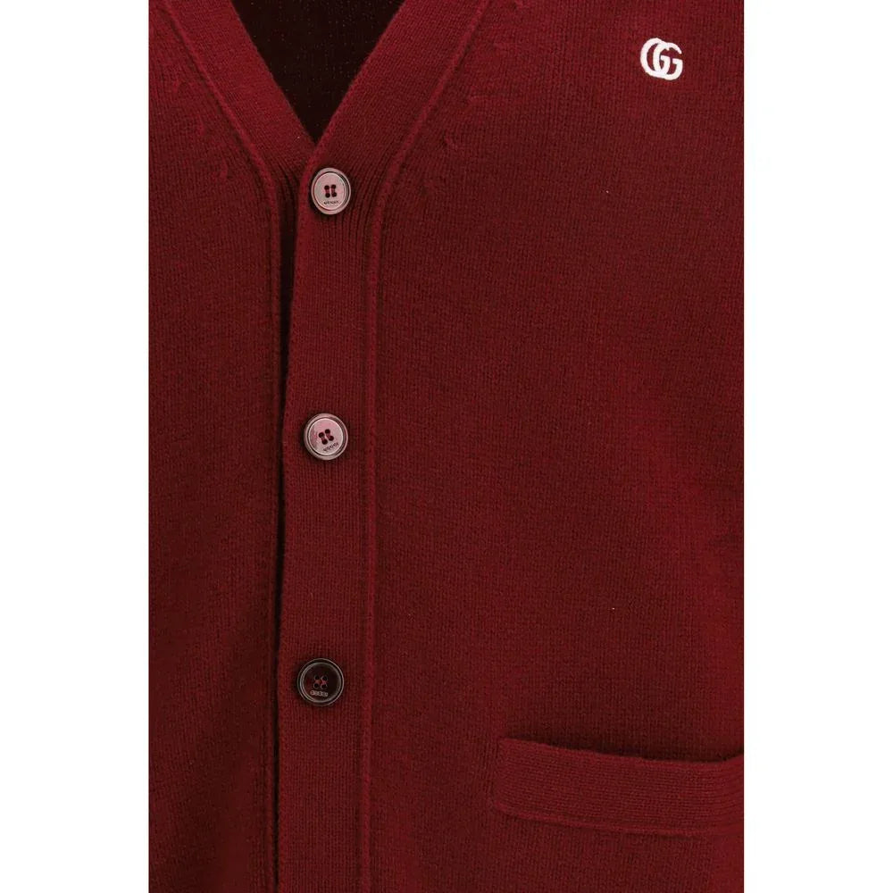 Gucci Bordeaux Wool Cardigan - Zeiniez