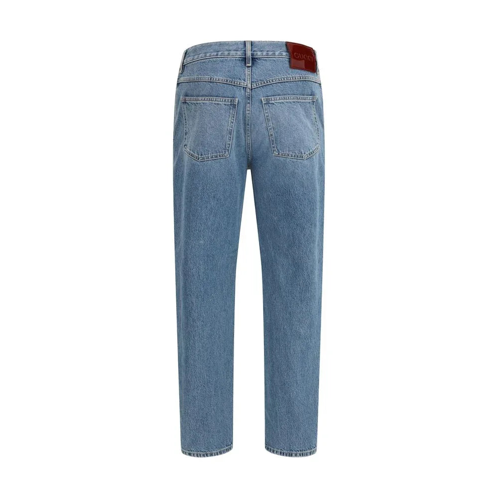 Gucci Blue Cotton Slim Fit Jeans - Zeiniez