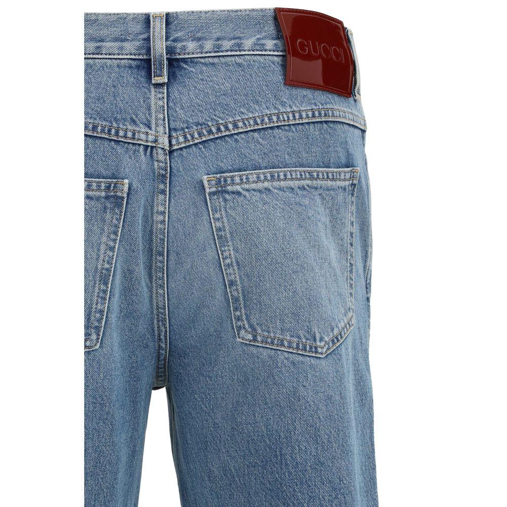 Gucci Blue Cotton Slim Fit Jeans - Zeiniez