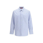 Gucci Blue Cotton Pattern Shirt - Zeiniez