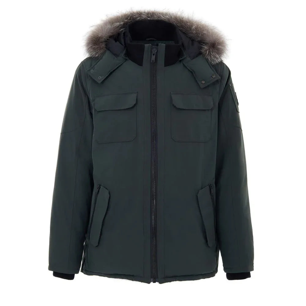 Moose Knuckles Green Nylon Parka - Zeiniez
