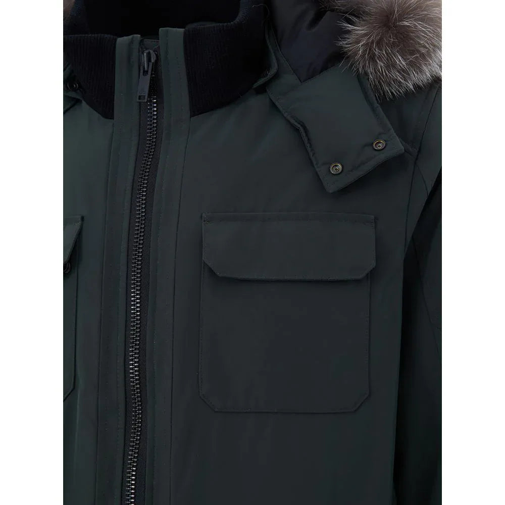 Moose Knuckles Green Nylon Parka - Zeiniez