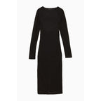 Patrizia Pepe Black Wool Casual Dress