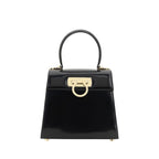 Ferragamo Black Calf Leather Bos Taurus Handbag