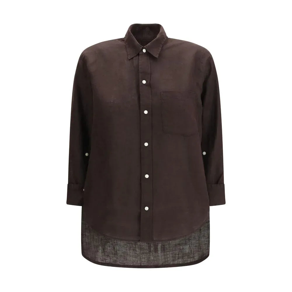 Citizens of Humanity Brown Linen Shirt - Zeiniez