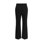 Valentino Black Fleece Wool Flared Pants - Zeiniez