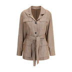Brunello Cucinelli Brown Linen Coat - Zeiniez