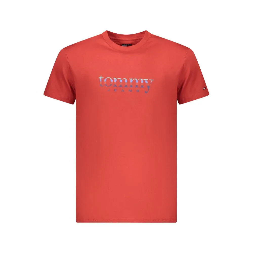 Tommy Hilfiger Red Cotton Mens T-Shirt - Zeiniez