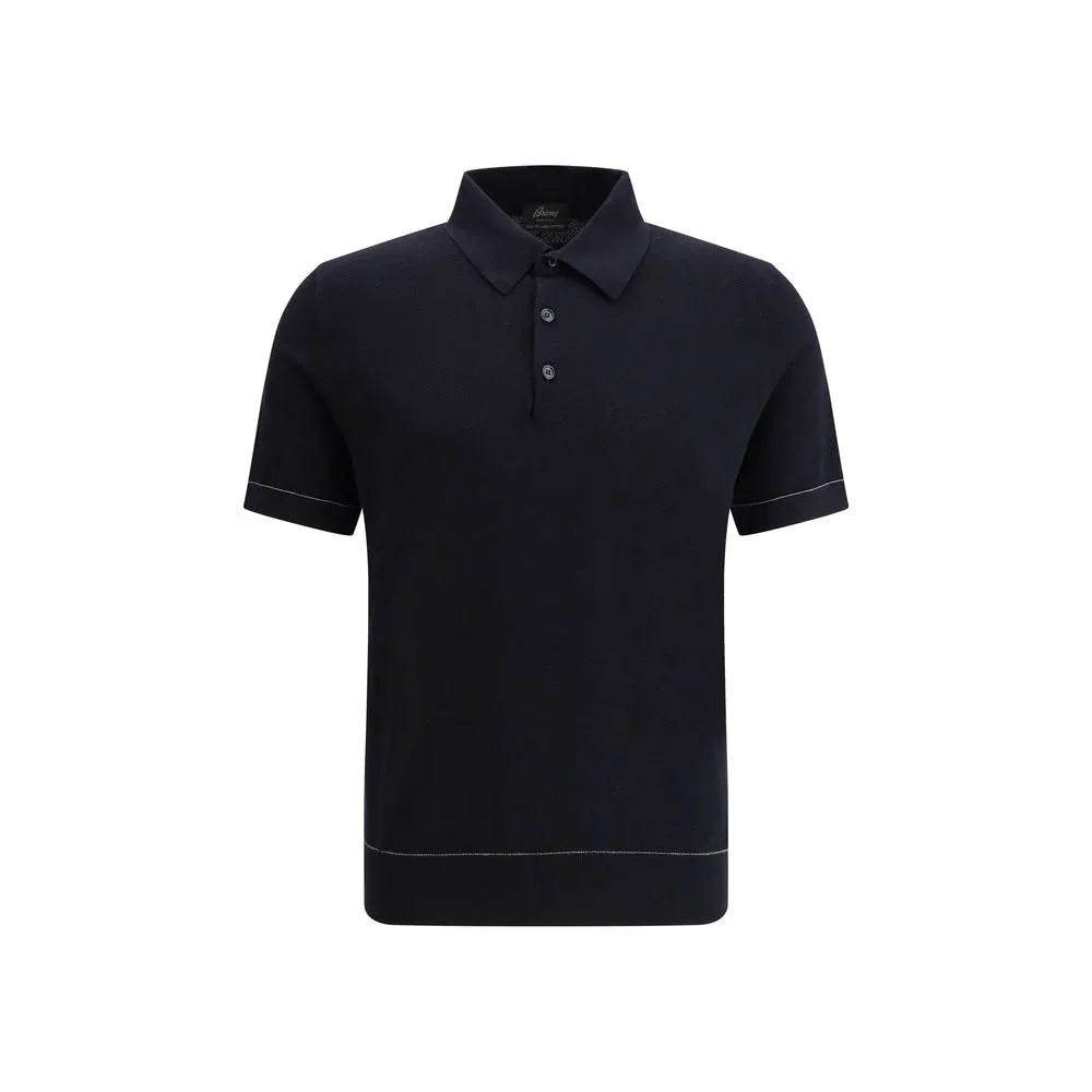 Brioni Black Cotton Polo Shirt - Zeiniez