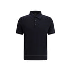 Brioni Black Cotton Polo Shirt - Zeiniez