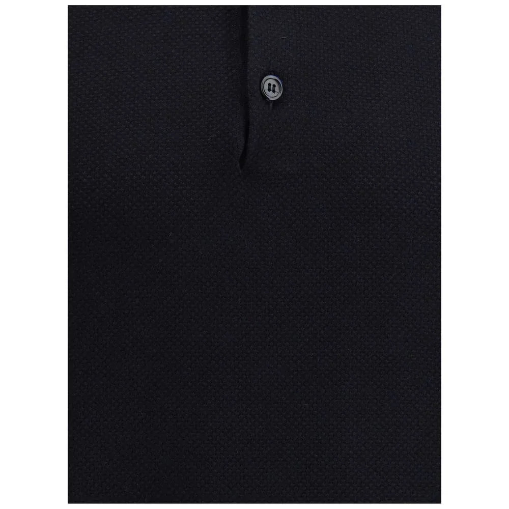 Brioni Black Cotton Polo Shirt - Zeiniez