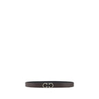 Ferragamo Black Calf Leather Bos Taurus Regular Belt - Zeiniez