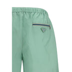 Prada Bicolor Recycled Polyamide Shorts - Zeiniez
