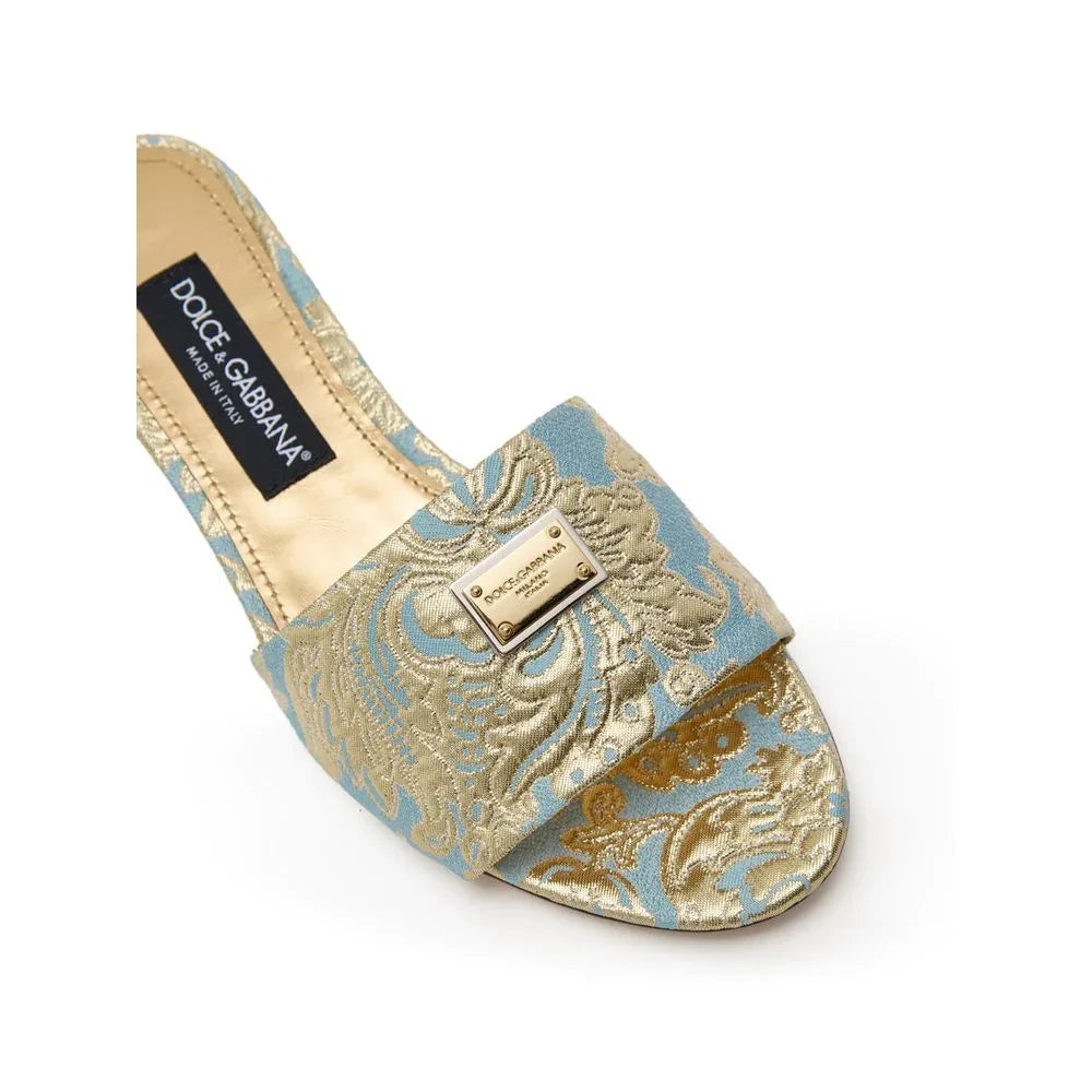 Dolce & Gabbana Blue Polyester Slippers - Zeiniez