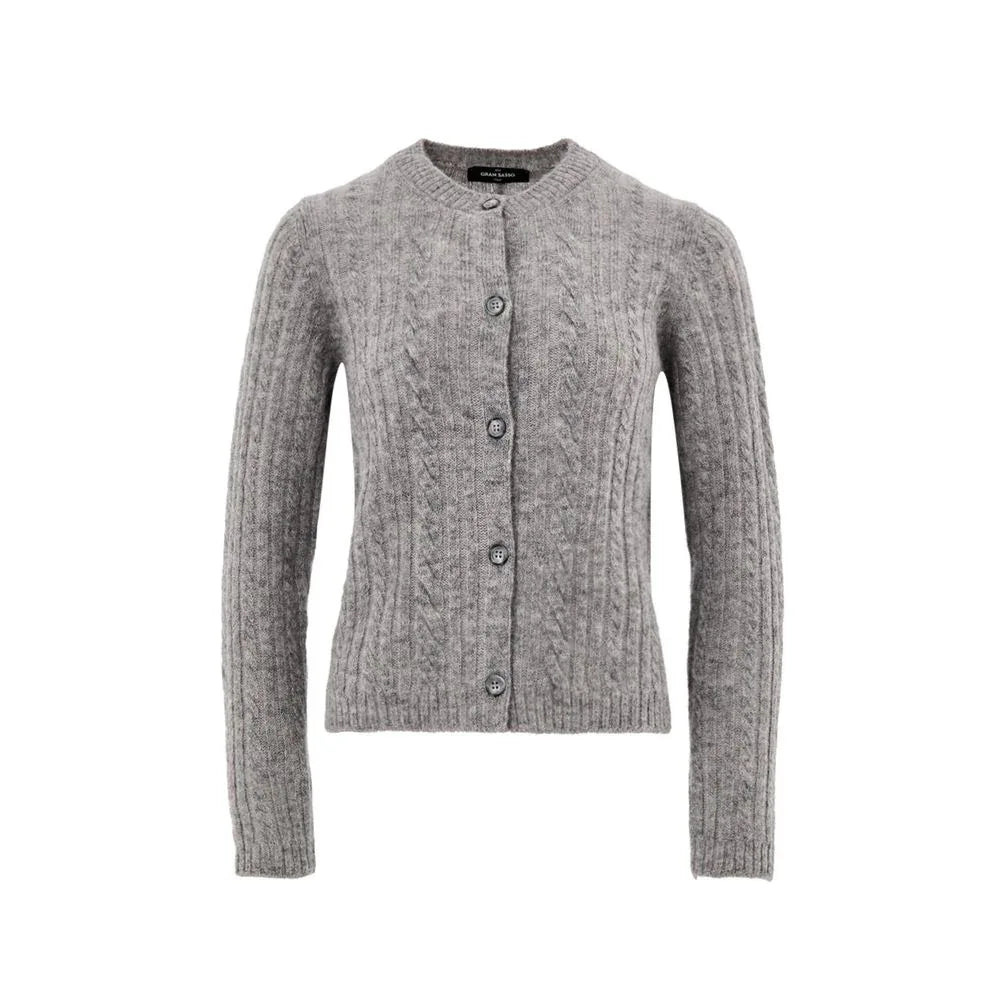Gran Sasso Gray Wool Cardigan - Zeiniez