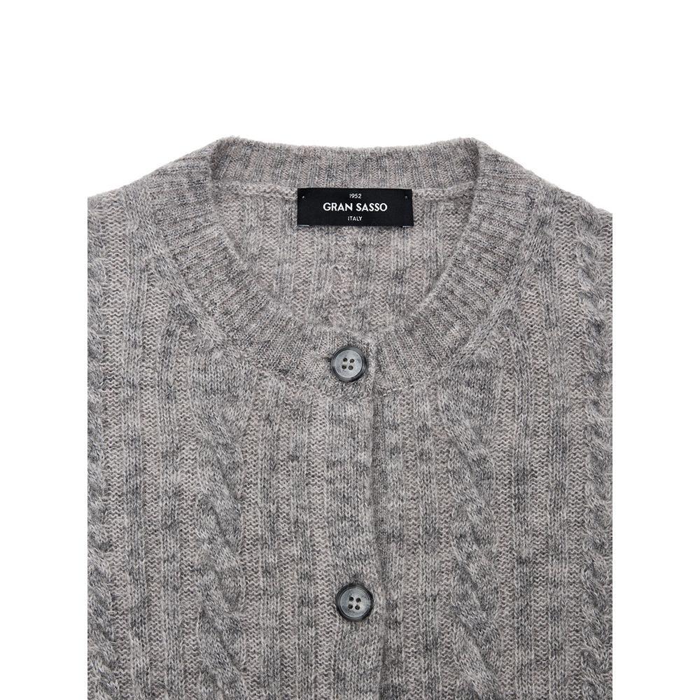 Gran Sasso Gray Wool Cardigan - Zeiniez