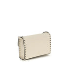 Valentino Garavani Beige Calf Leather Bos Taurus Shoulder Bag - Zeiniez