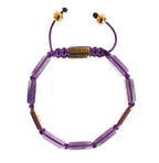 Nialaya CZ Amethyst 18K Gold 925 Bracelet - Zeiniez