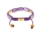 Nialaya CZ Amethyst 18K Gold 925 Bracelet - Zeiniez
