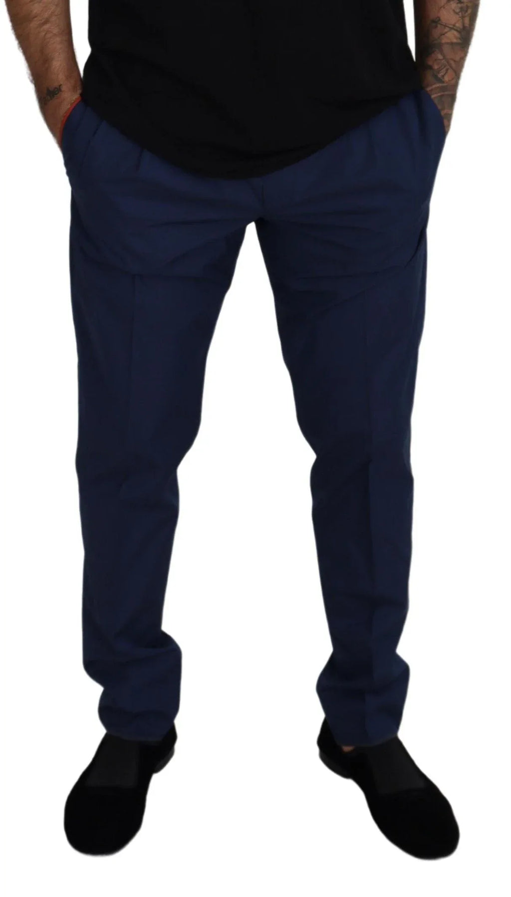 Dolce & Gabbana Blue Cotton Dress Pants - Zeiniez