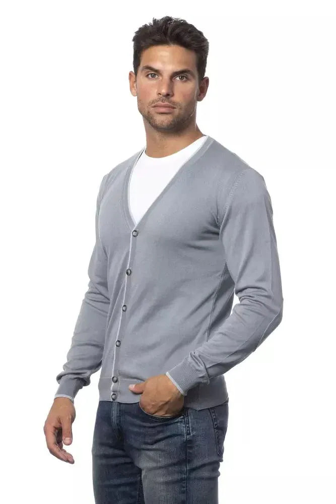 Verri Gray Cotton Cardigan - Zeiniez