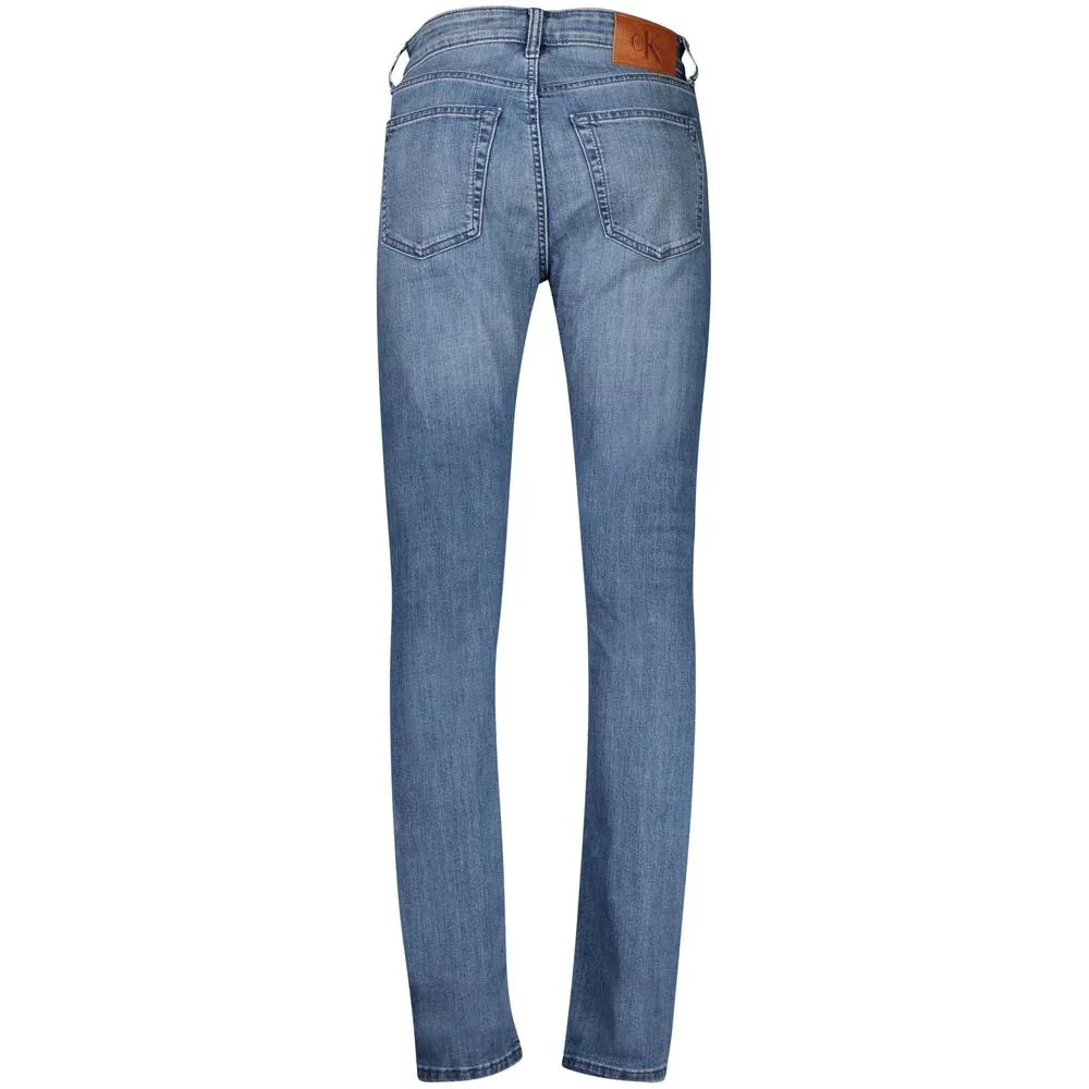 Calvin Klein Blu Cotton Men's Slim-Taper Jean - Zeiniez