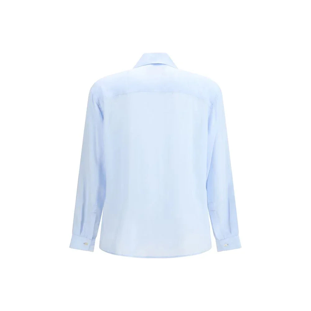 Baziszt Blue Cotton Dress Shirt - Zeiniez