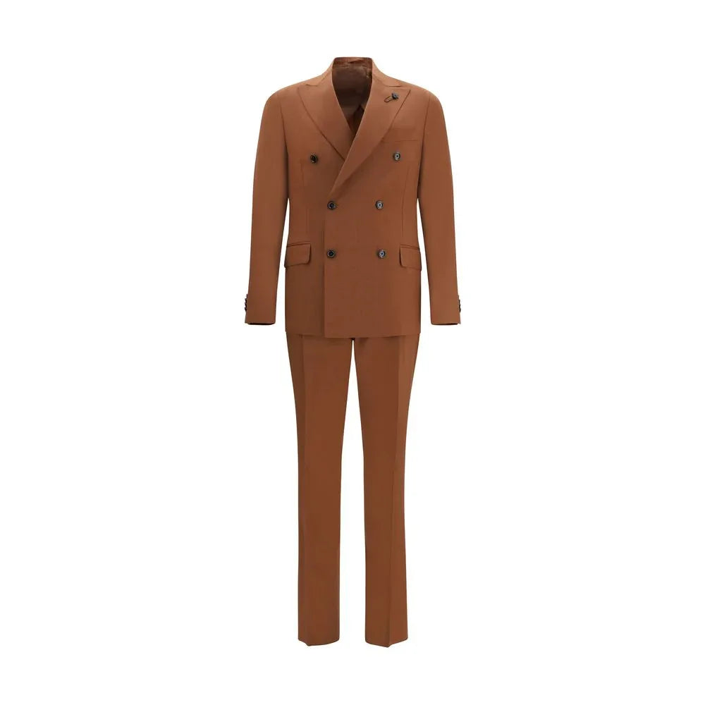 Lardini Brown Cotton Two-Piece Suit - Zeiniez