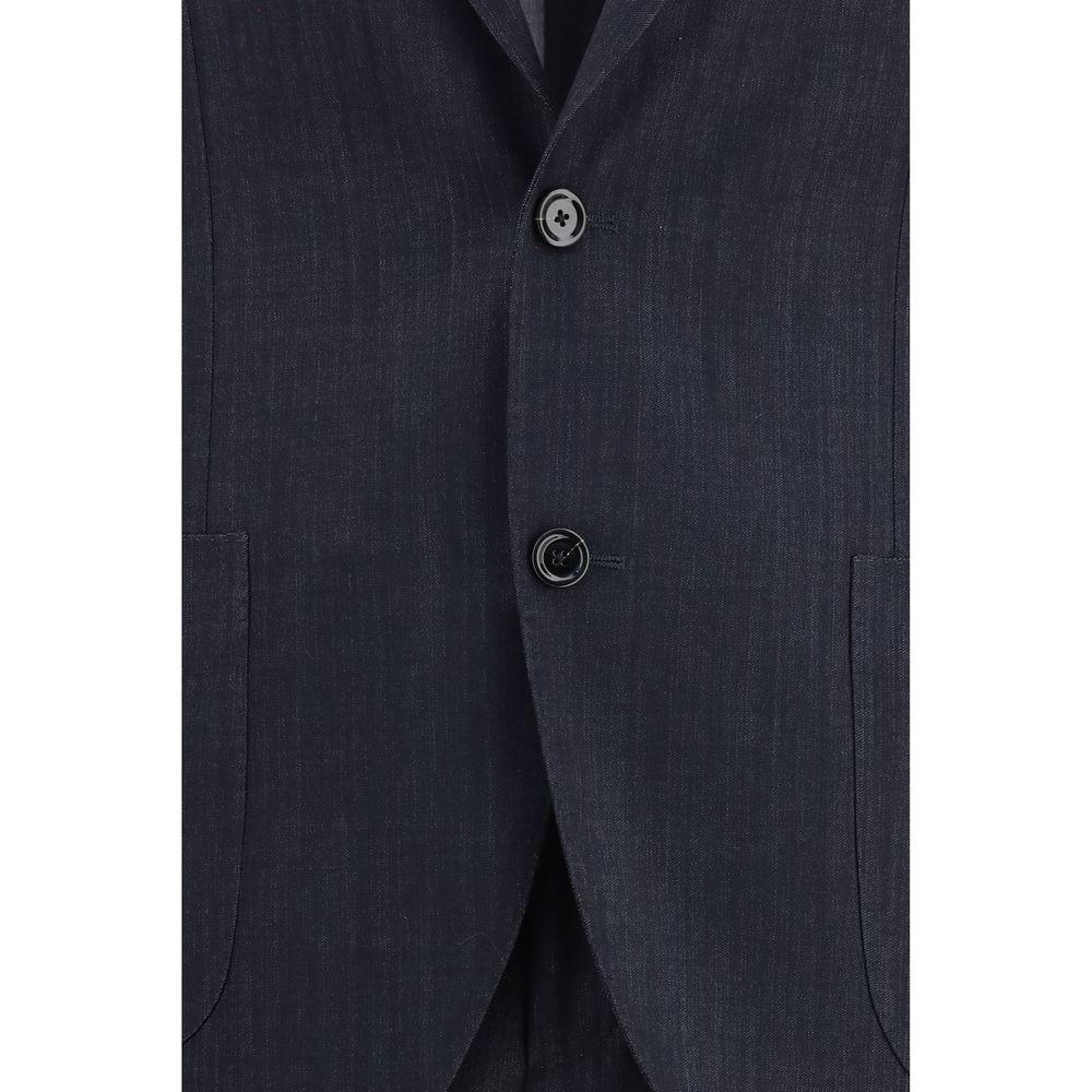 Lardini Blue Cotton Two-Piece Suit - Zeiniez