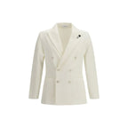 Lardini White Cotton Blazer - Zeiniez