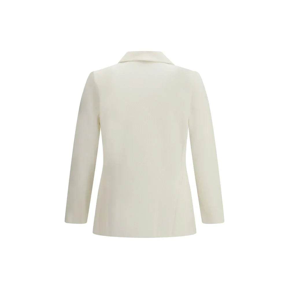 Lardini White Cotton Blazer - Zeiniez