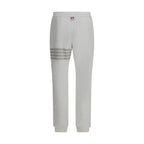 Thom Browne White Cotton Joggers (Workout Pants) - Zeiniez