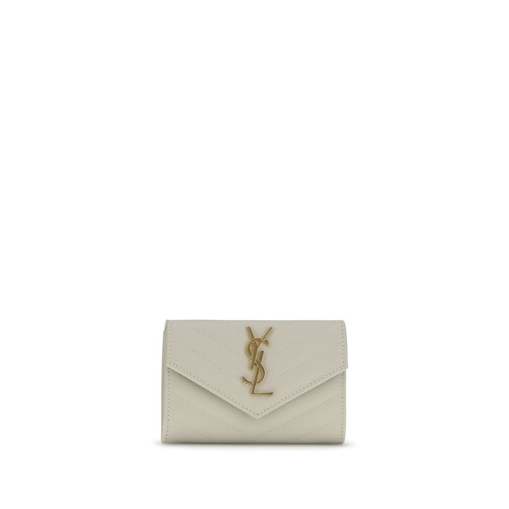 Saint Laurent Beige Calf Leather Bos Taurus Wallet