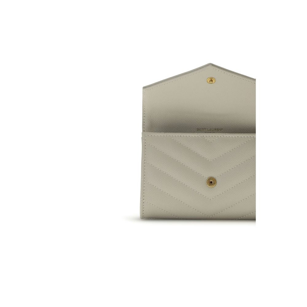 Saint Laurent Beige Calf Leather Bos Taurus Wallet