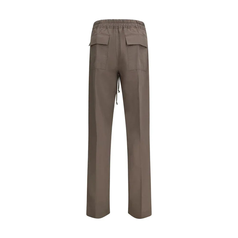 Rick Owens Brown Viscose Casual Pants - Zeiniez