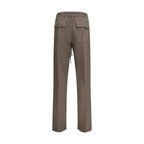 Rick Owens Brown Viscose Casual Pants - Zeiniez