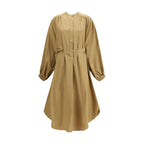 Loulou De Saison Beige Cotton Casual Dress - Zeiniez