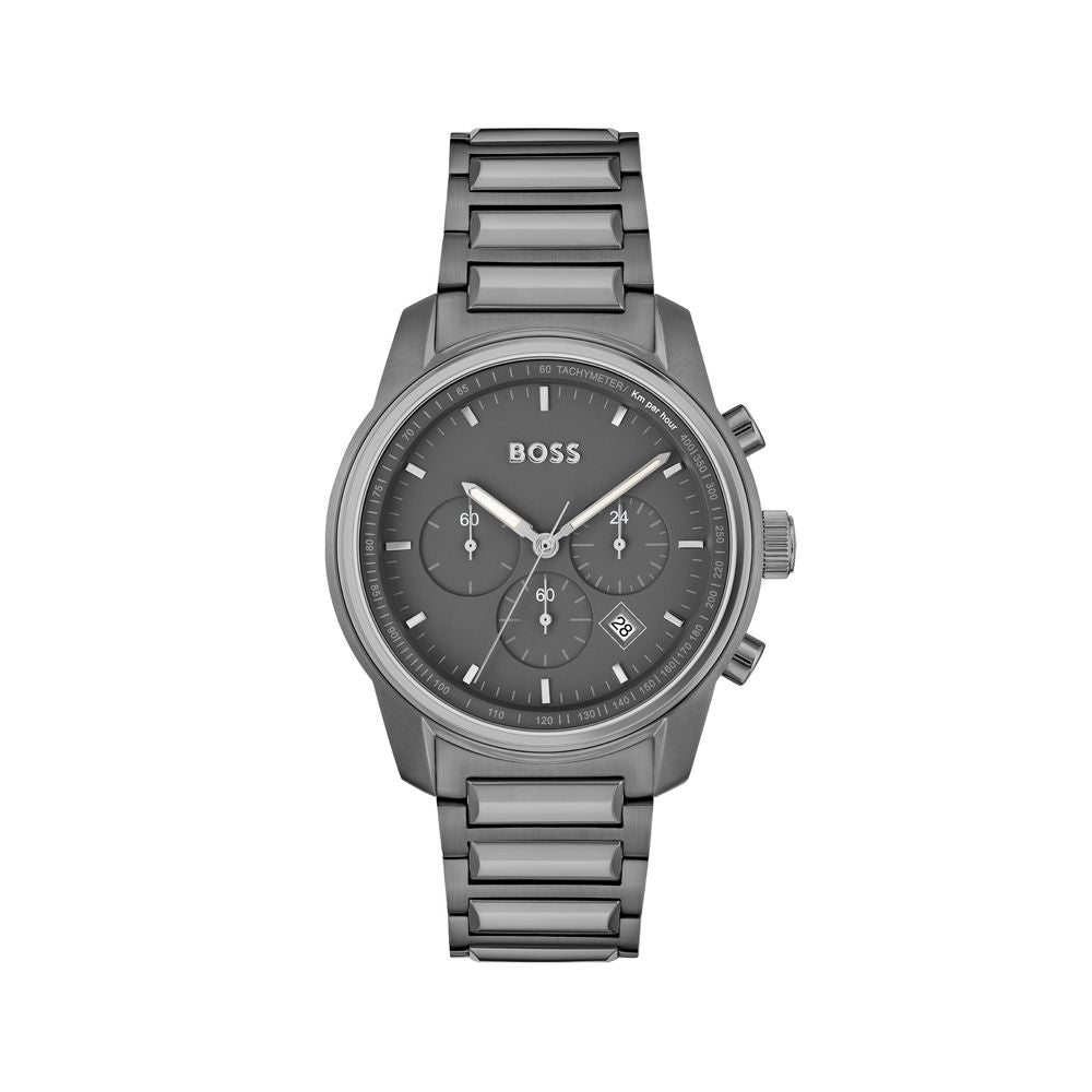 Hugo Boss Gray Stainless Steel Dress Watch