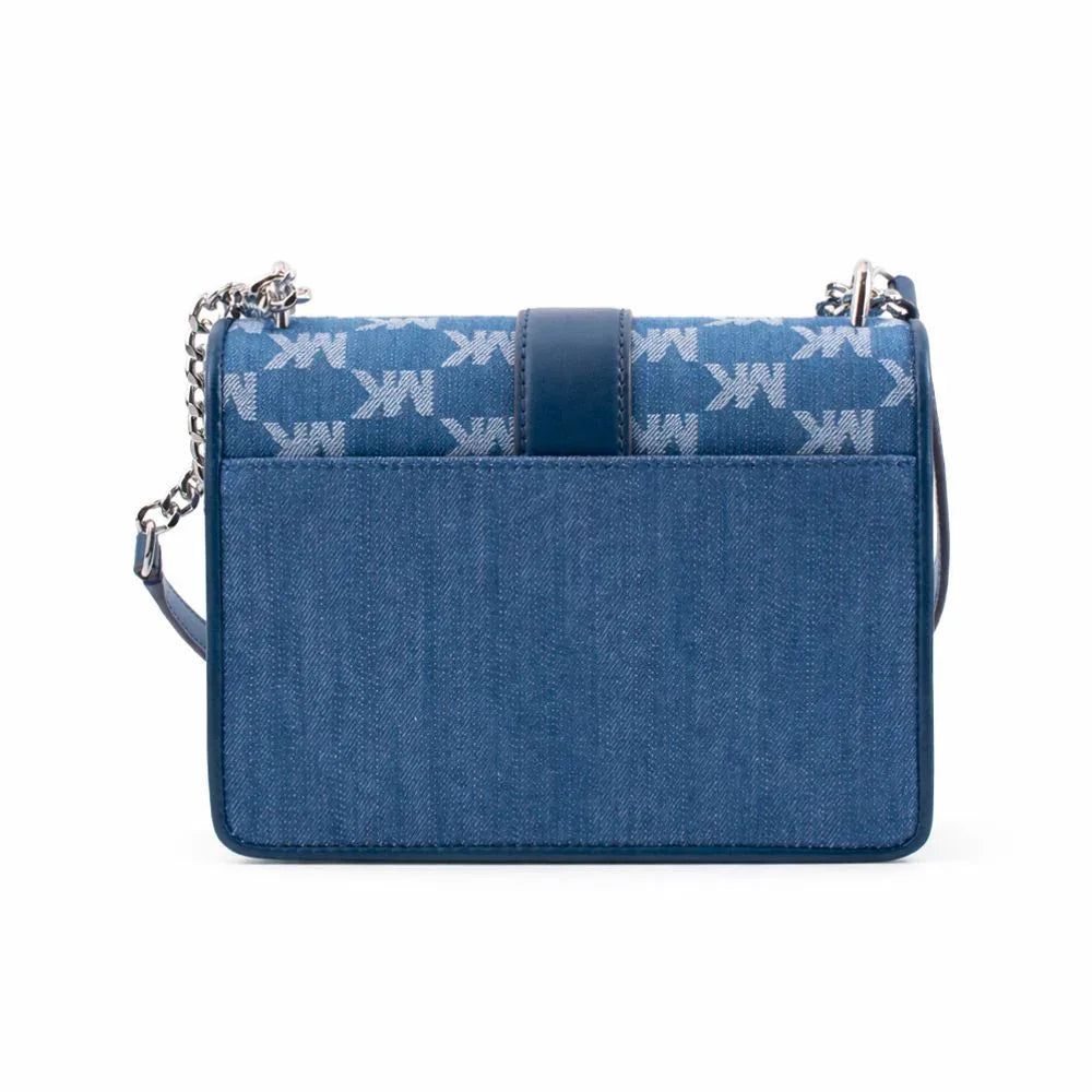 Michael Kors Blue Canvas Crossbody Bag - Zeiniez