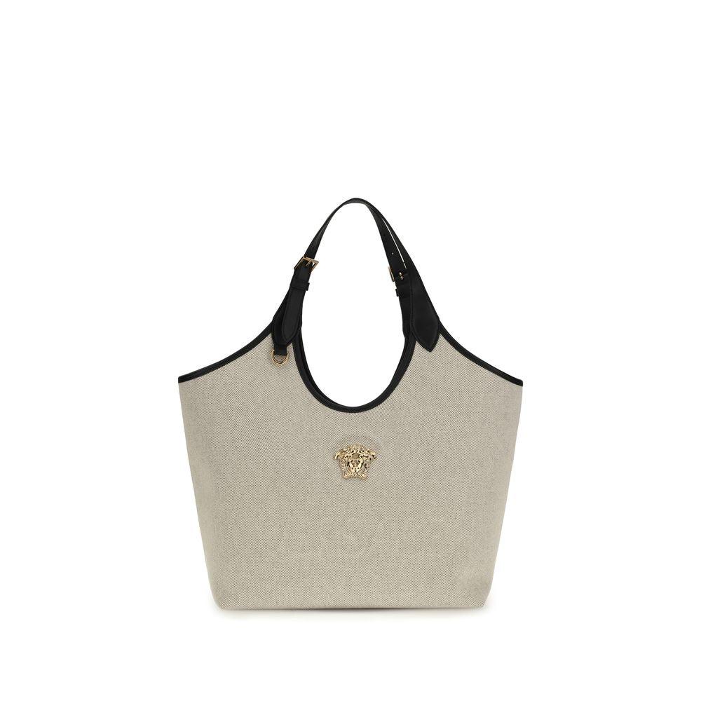 Versace Beige Cotton Shoulder Bag - Zeiniez