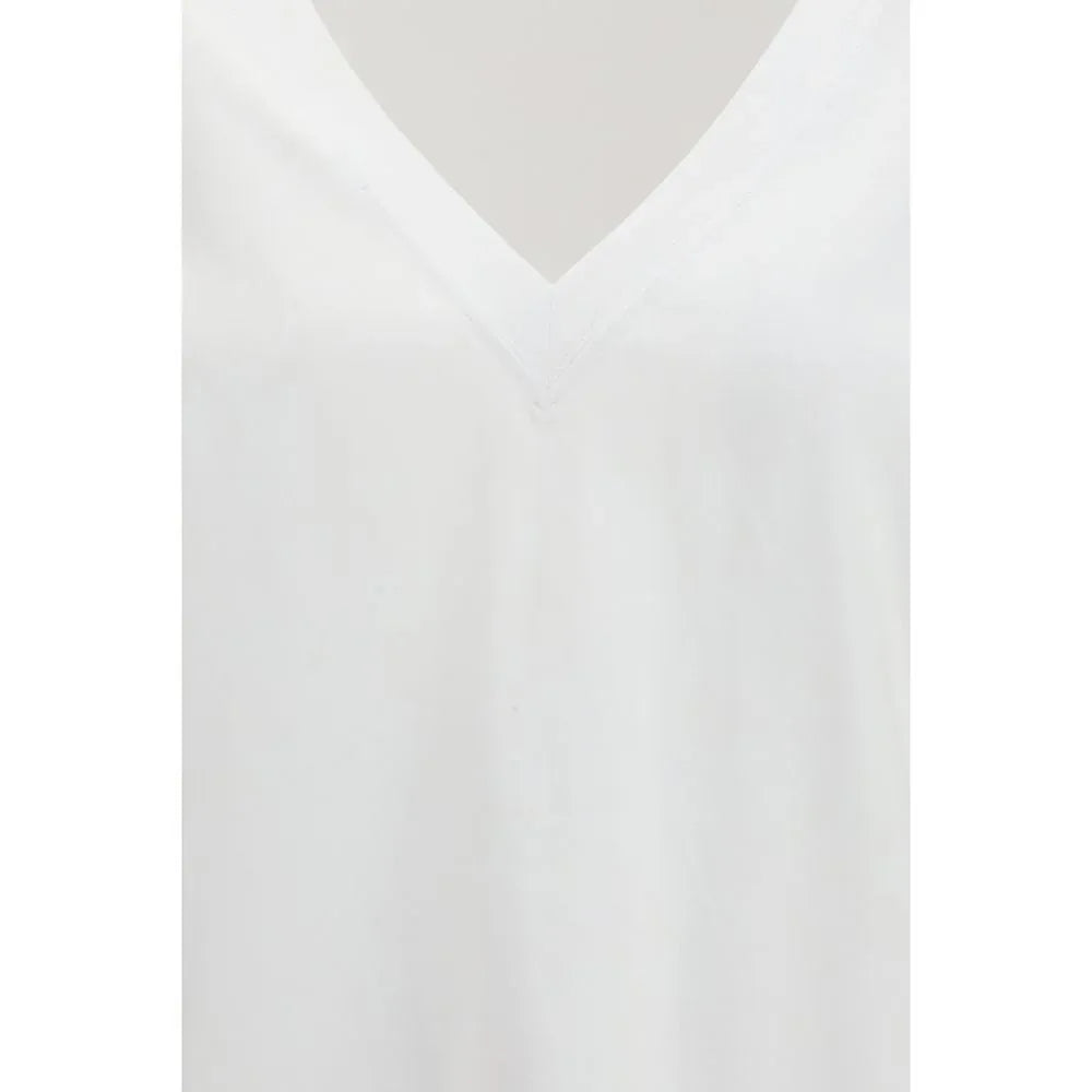 Loulou De Saison White Cotton Long Sleeve T-Shirt - Zeiniez