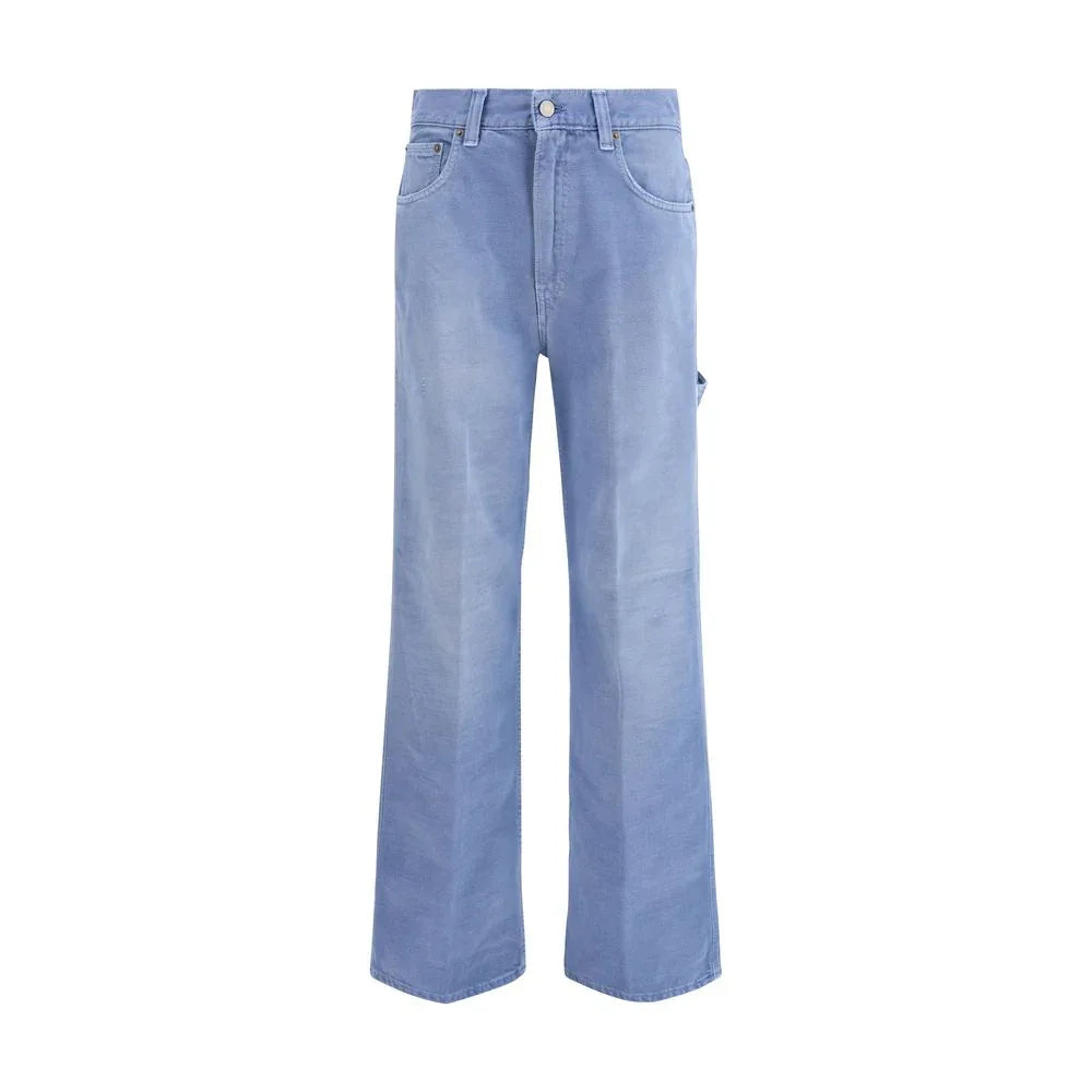 Haikure Blue Cotton Relaxed Fit Jeans - Zeiniez