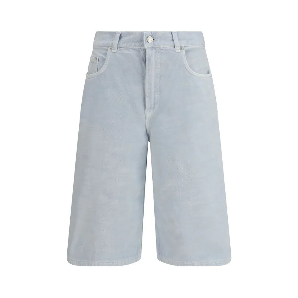 Haikure Blue Cotton Bermuda Shorts - Zeiniez