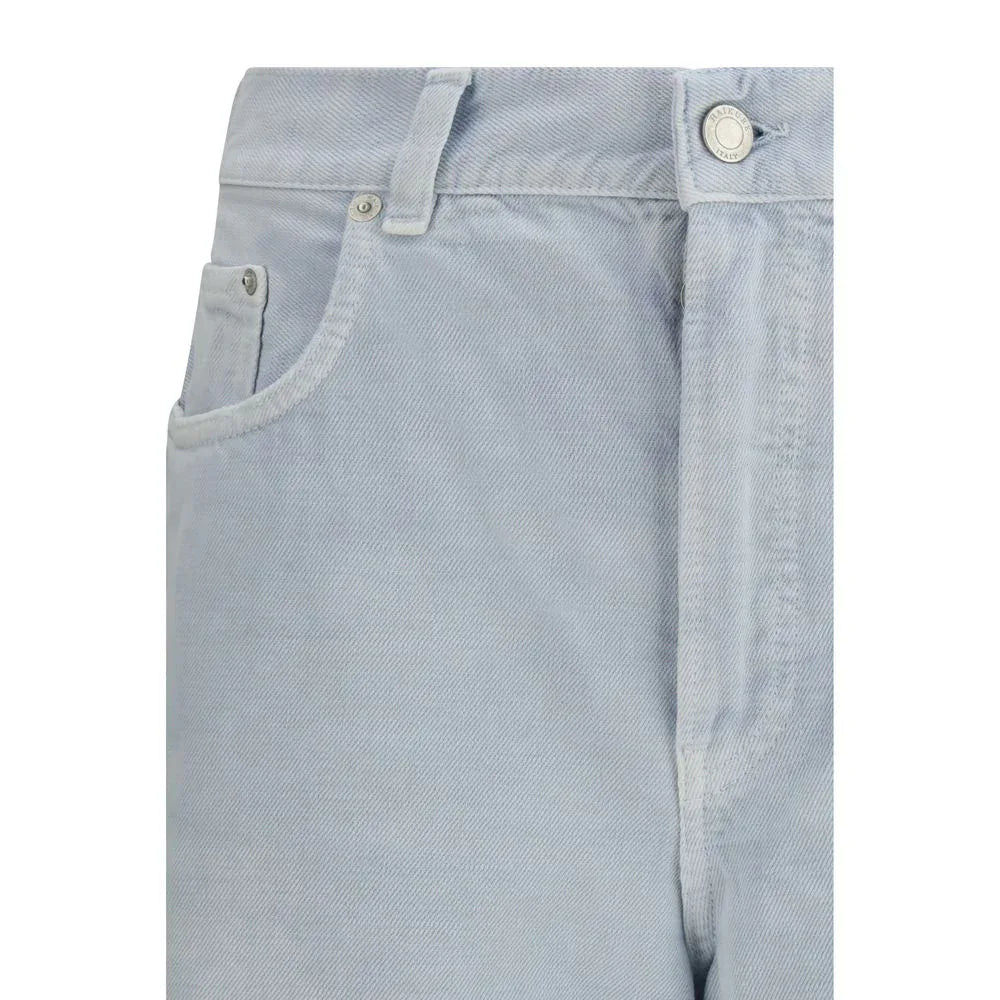 Haikure Blue Cotton Bermuda Shorts - Zeiniez
